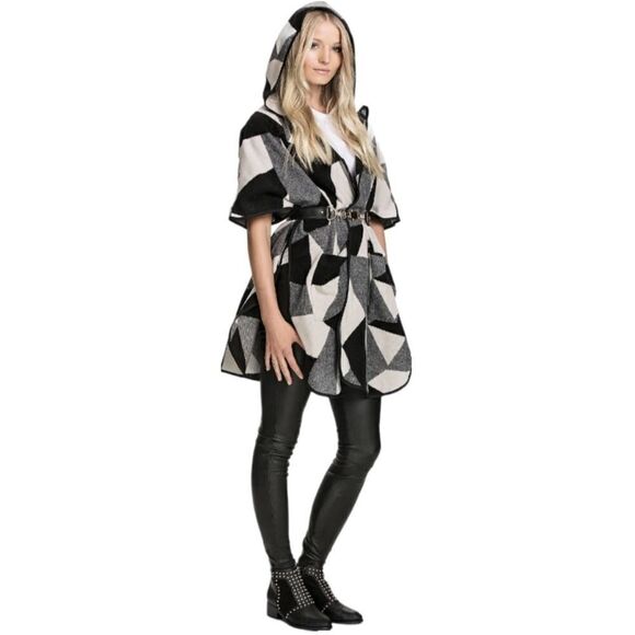 Landscape Black and White Cape Vero Moda Denim One Size - Picture 4 of 9